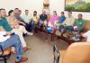 DTE, Anoo Malhotra during a meeting with industry representatives in Jammu.