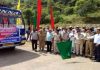DIG DKR range Rafiq-ul-Hassan flagging off students for Bharat Darshan tour from DPL Ramban.