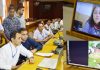 Secretary, RDD, Sheetal Nanda, interacting with DDC Udhampur and his team through video conferencing on the completion of mission ODF.