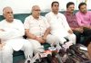 J&K BJP Incharge Avinash Rai Khanna interacting with media persons at Kathua on Friday. -Excelsior/Pardeep Sharma