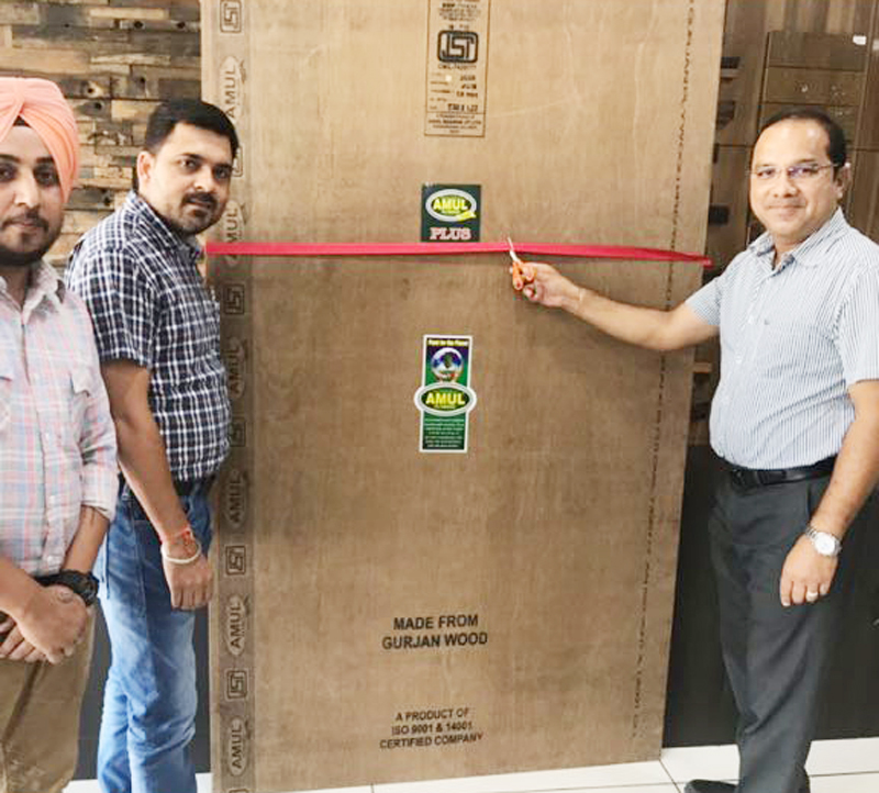 Senior Executives of Amul Boards Pvt Ltd launching Amul Plus Boiling Waterproof Plywood at Jammu on Wednesday. Senior Executives of Amul Boards Pvt Ltd launching Amul Plus Boiling Waterproof Plywood at Jammu on Wednesday.