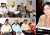 DDC Samba, Sushma Chauhan chairing a meeting on Thursday.