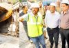Commissioner Secretary Power Development Department Hirdesh Kumar inspecting Sawalakot project work on Friday.