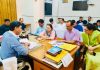 Director Social Welfare Jammu chairing a review meeting on Monday.