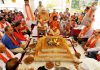 A hawan being performed at MHAC School Nagbani to celebrate 123rd birth anniversary of Maharaja Hari Singh on Friday.