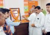 BJP leaders paying tributes to Pt Deen Dayal Upadhayay on his birth anniversary of Jammu on Tuesday.