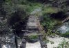 A view of washed away bridge in a village of Block Changa in District Doda. -Excelsior/Rafi Choudhary