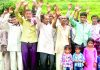 Villagers protesting in Ramnagar on Thursday.
