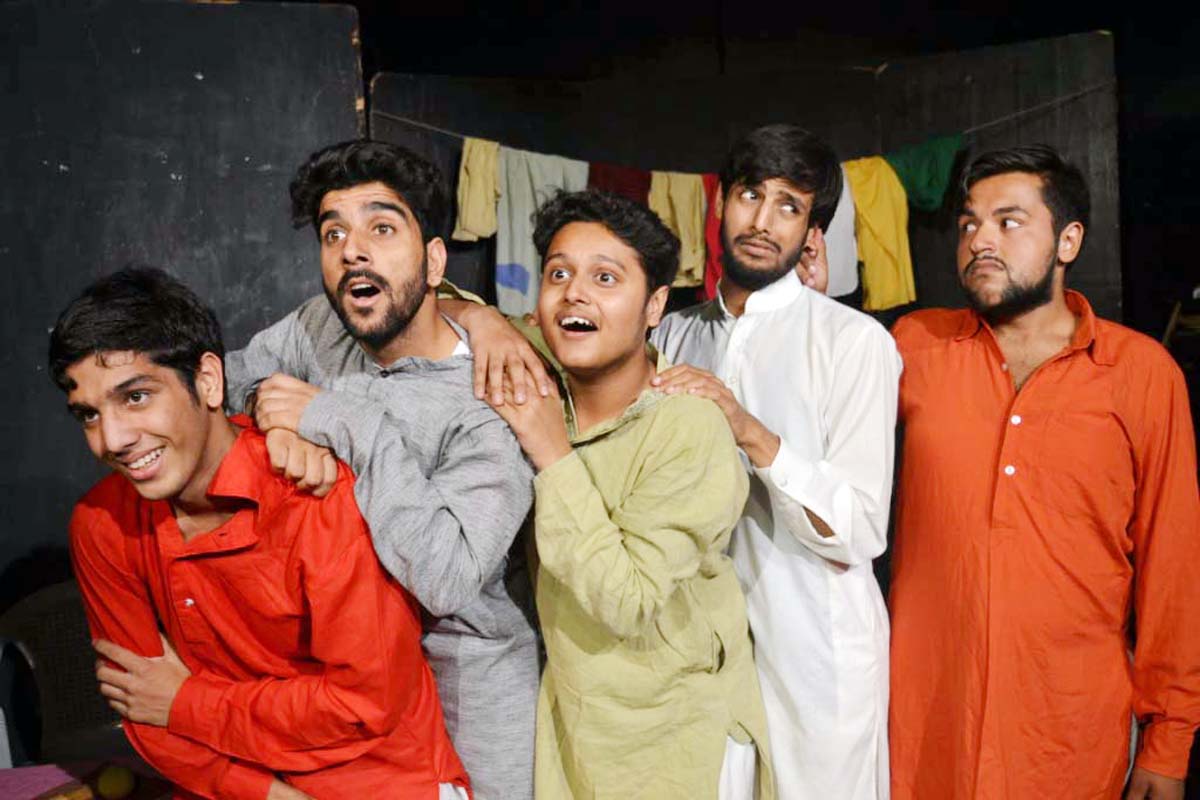 A scene from the play 'Bade Bhai Saheb' staged by Natrang at Jammu on Sunday. A scene from the play 'Bade Bhai Saheb' staged by Natrang at Jammu on Sunday.