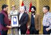 IGPs Jagjit Kumar and Ashkoor Wani being accorded warm farewell on retirement.