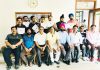 Winners of Jammu Division Senior Selection Chess events posing along with dignitaries and officials in Jammu.