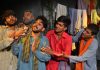 A scene from Munshi Prem Chand’s Novel, ‘Kafan’ which was staged by Natrang at Jammu on Tuesday.