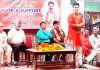 BJP President, Ravinder Raina addressing a poll rally at Sangrampora on Friday.