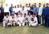Winners posing for a group photograph during concluding function of Cricket Tournament at Anantnag.