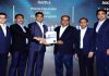 Aman Gupta, Vice President AM Hyundai Jammu receiving award from S Punnaivanam, Vice President Hyundai Motors India Ltd.