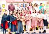 Students of Presentation Convent Senior Secondary School receiving overall champion trophy.