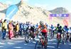 Bikers of 2nd 'North Quest Ladakh-Challenge 2018' being flagged in at Leh.—Excelsior/Morup Stanzin