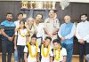 Selected J&K Speedball players to represent India posing for a group photograph alongwith dignitaries and officials.