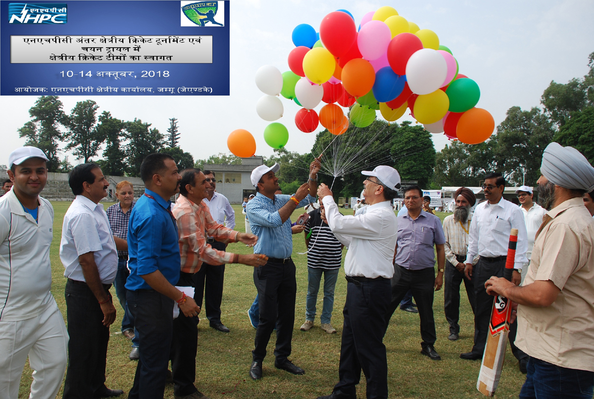 Inter Regional Cricket Tournament organised by NHPC being inaugurated at Jammu University ground on Wednesday. Inter Regional Cricket Tournament organised by NHPC being inaugurated at Jammu University ground on Wednesday.