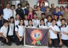 Selected J&K Speedball team posing along with dignitaries and officials before leaving for Senior National Championship.