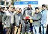 Secretary YS & Sports Sarmad Hafeez presenting trophy to winner in Srinagar.