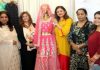 Appearances Proprietor, Designer Sandhya Gupta displaying her fashion work at Jammu on Wednesday.