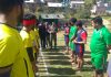 Dignitaries interacting with players during inter-village Kabaddi Championship.