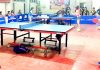 Players in action during a match of 4th 11 Sports Interschool Championships in Jammu.