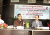 Former Sadr-e-Riasat Dr Karan Singh speaking at a seminar in Jammu University on Monday. -Excelsior/ Rakesh