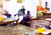 Governor Satya Pal Malik meeting National Conference delegation on Friday.