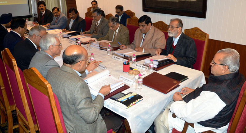 Governor Satya Pal Malik chairing SMVDSB meeting on Saturday. Governor Satya Pal Malik chairing SMVDSB meeting on Saturday.