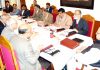 Governor Satya Pal Malik chairing SMVDSB meeting on Saturday.