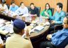 PCCF and Divisional Commissioner charing a meeting on Saturday.