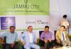 Divisional Commissioner Sanjeev Verma, Chairman-cum-CEO J&K Bank Parvaiz Ahmed and others during launch of beautification drive at Jammu on Wednesday.