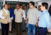 Chief Secretary, BVR Subrahmanyam inspecting Darbar move arrangements in Civil Secretariat Jammu on Sunday.
