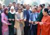 Chief Justice Gita Mittal inaugurating plantation drive in Srinagar on Thursday.