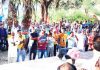 MP, Jugal Kishore Sharma addressing a public meeting at Jindrah on Monday.