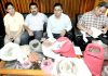 Forest team along with seized animals’ parts and banned forest produce on Wednesday. -Excelsior/ Rakesh