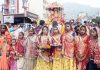 Shobha Yatra being taken out in Katra on Wednesday. — Excelsior/Rakesh