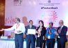 A representative of J&K receiving award at New Delhi.
