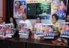 BJP leaders Yudhvir Sethi & Priya Sethi releasing a VCD at Press Club, Jammu on Thursday.