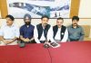 Dr Arvind Kohli, organizing secretary of the 25th annual conference of VSI, along with other doctors addressing a press conference at Jammu.