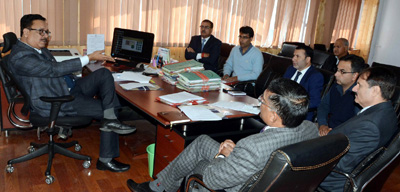 Secretary Finance Navin K Choudhary chairing Board of Directors meeting of JKIDFC on Monday. Secretary Finance Navin K Choudhary chairing Board of Directors meeting of JKIDFC on Monday.