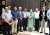 GMC Principal Dr Sunanda Raina along with other participants at IEC meeting on Monday.