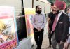 Legendary Milkha Singh after inaugurating anti-drugs paintings and posters exhibition at Jammu.