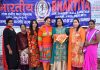 Women artists at Musical Play ‘Suhagan’ organized by Bhartiya Lok Sangeet Kala Sansthan at Jammu on Sunday.