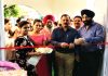 SSP Kulwant Singh Jasrotia along with SSP Tejinder Singh inaugurating Indo-Western dresses exhibition at Guru Nanak Nagar Jammu on Monday.