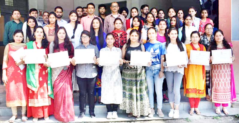 Alumni of GCW Udhampur in their first ever meeting organized by the college on Tuesday. Alumni of GCW Udhampur in their first ever meeting organized by the college on Tuesday.