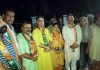 Former Deputy CM, Kavinder Gupta, BJP State president, Ravinder Raina & MLC Vikram Randhawa at an election meeting in Gandhi Nagar on Thursday.