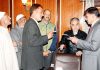 Advisor Vijay Kumar interacting with a delegation on Tuesday.
